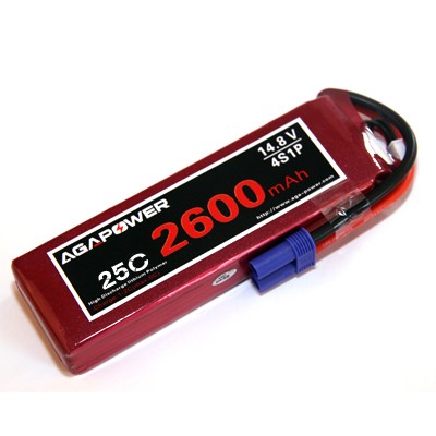 AGA 2600mAh 4S 25C Lipo battery with XT60 plug