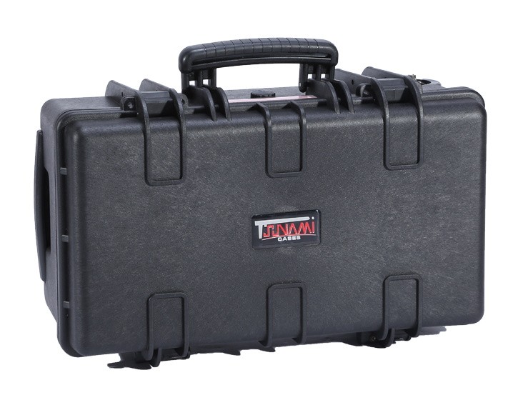 Hard Case with cube foam, wheels, handle, 557*348*248mm