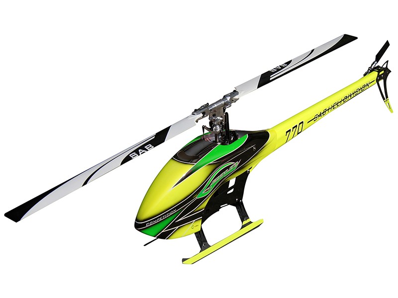 GOBLIN 770 COMPETITION YELLOW/GREEN (With main blades and tail blades)
