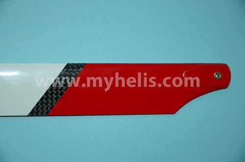 Carbon Main Blades 325mm Red D