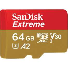 SanDisk Extreme microSD 64GB+SD Adpt 160MB/s A2 V30 UHS-I U3